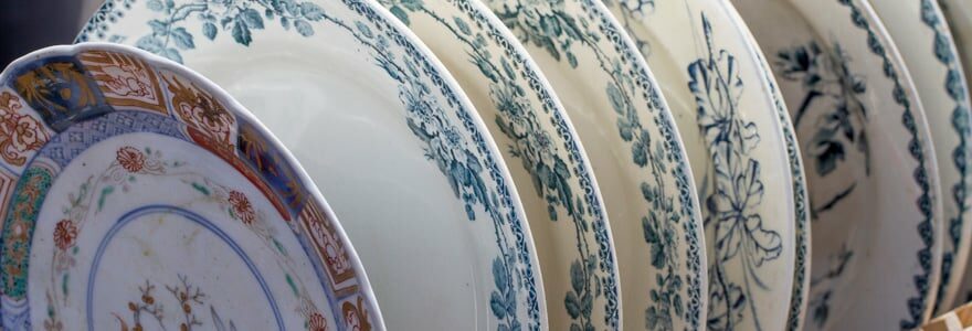 assiettes style ancien